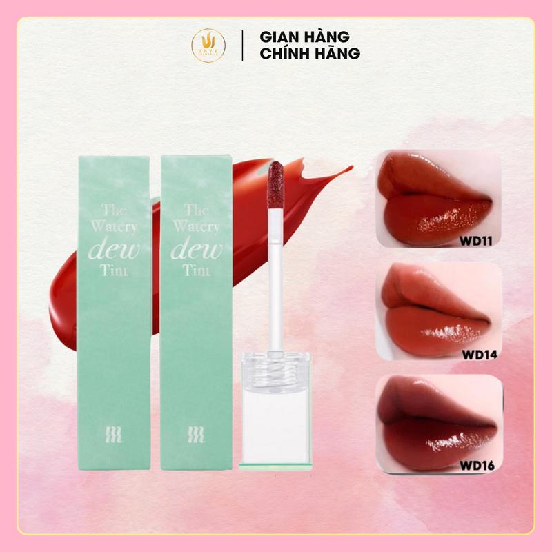 Son Tint Bóng Dạng Thạch, Bền Màu, Lâu Trôi Cho Đôi Môi Căng Mọng, Ẩm Mịn Mờ Di The Watery Dew Tint 4g Nữ Cosmetic Women Son Môi