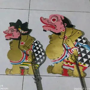 paket isi 2 Wayang kulit kertas duplex Togog dan Bilung ukuran standar pentas pedalangan