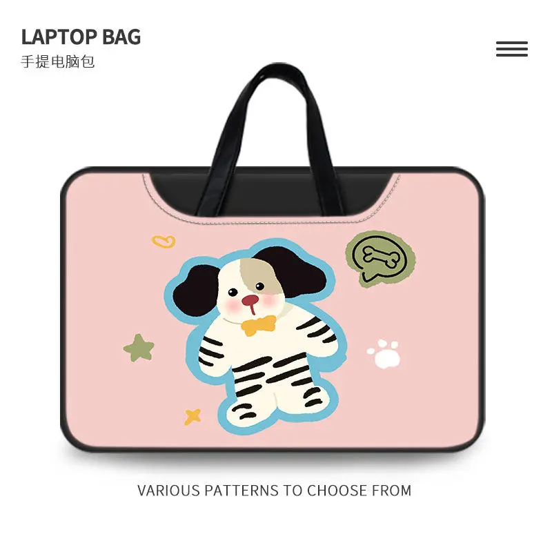 Women's Cartoon Cute Style Laptop Bag Cartoon Animal Laptop Bag Handheld Unisex 14 Sleeve Pro Protective Case Tablet