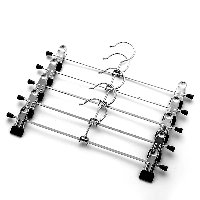 Metal immersion pants rack non-slip discount pants clip stainless steel rack pants hanger non-marking wrought iron retractable group clip