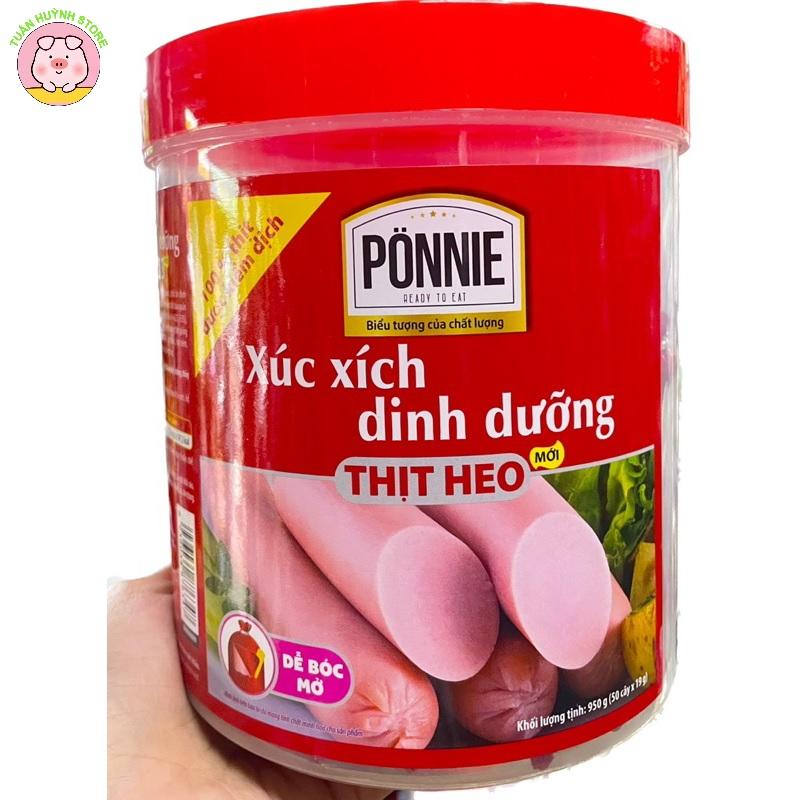 Xúc Xích Tiệt Trùng Ponnie Vị Heo - Hộp 50 Cây x 19g Cay
