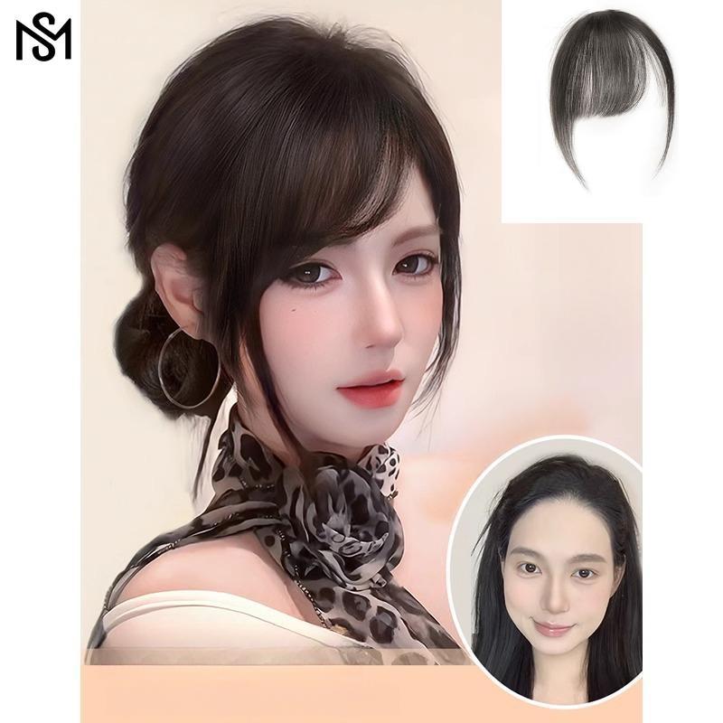 Mảnh Tóc Giả, Tóc Mái Nghiêng Vogue, Trán Tự Nhiên, Vô Hình, Phong Cách Ngọt…