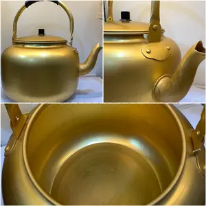 Teko Arab Kuning Jumbo 10 Liter ~ Ceret Emas Aluminium Polos Dubai Jumbo