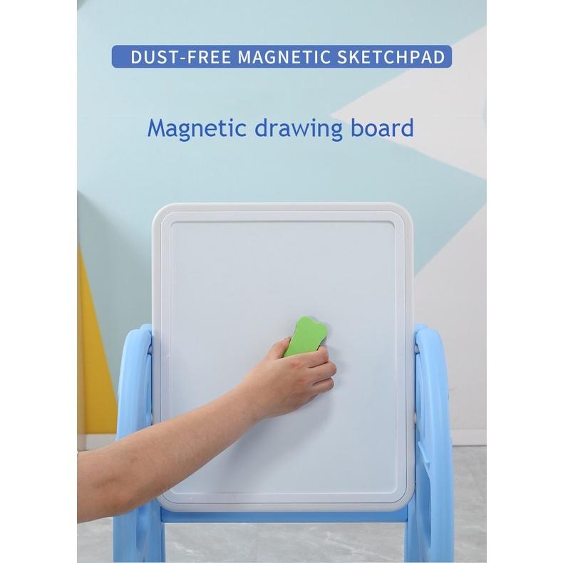 Product Introduction of 【Warranty】PeekaBoo Study Table for Kids Baby Foldable Study Table Play table for kids 2-9 years old Have Fun Desk for Kids with Building Blocks and Drawing Graffiti Board Drawing board building blocks Available 3 In 1 Table And Chair For Kids Drawing 19