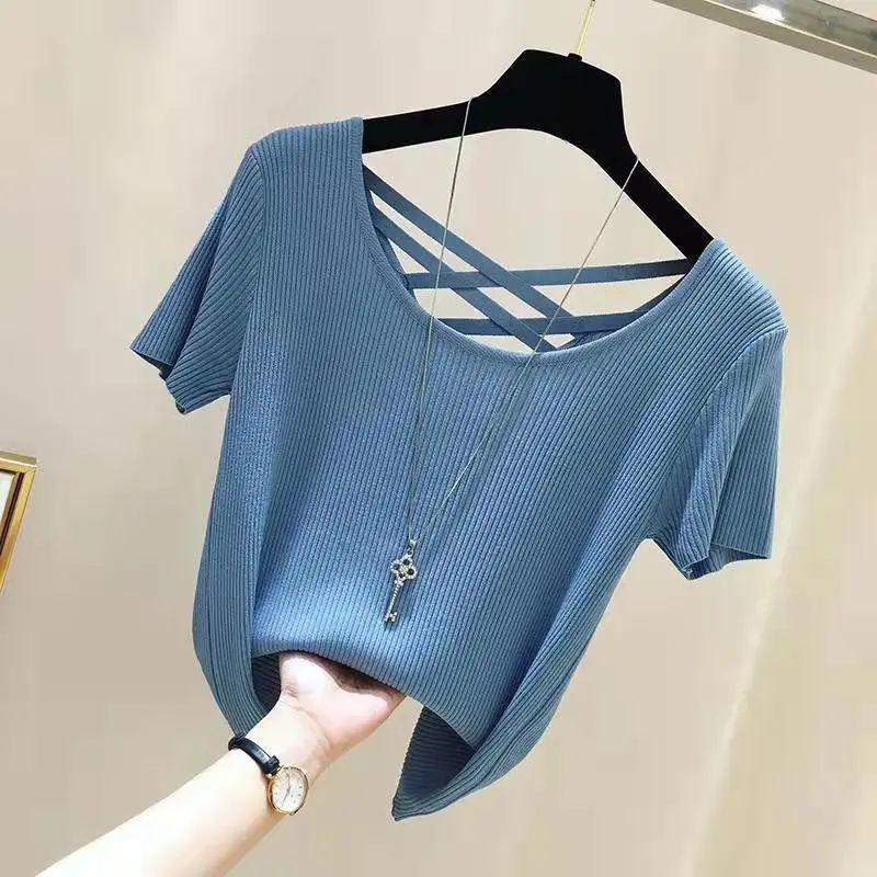 Product Introduction of Áo Lót Nữ ngắn Tay Hở Lưng, Ngoại Cỡ, Hàng Mới Về Mùa Hè, Áo khoét Sợi Lụa Lạnh Áo Lót Ins, Hợp Xu hướng, Bán Chạy, Năm 2025 11
