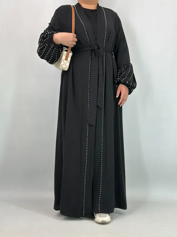 Women's Abaya, Elegant Long Sleeve Abaya for Party Wedding Guest, Ladies Islamic Clothing for All Seasons 3