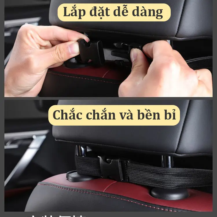 Gối Tựa Đầu Ô Tô Da PU Cao Cấp Thoáng Khí, Chống Đau Mỏi Cổ Vai Gáy - Gối Tựa Đầu Gắn Ghế Ngồi Ô Tô Có Logo Theo Hãng Xe 7