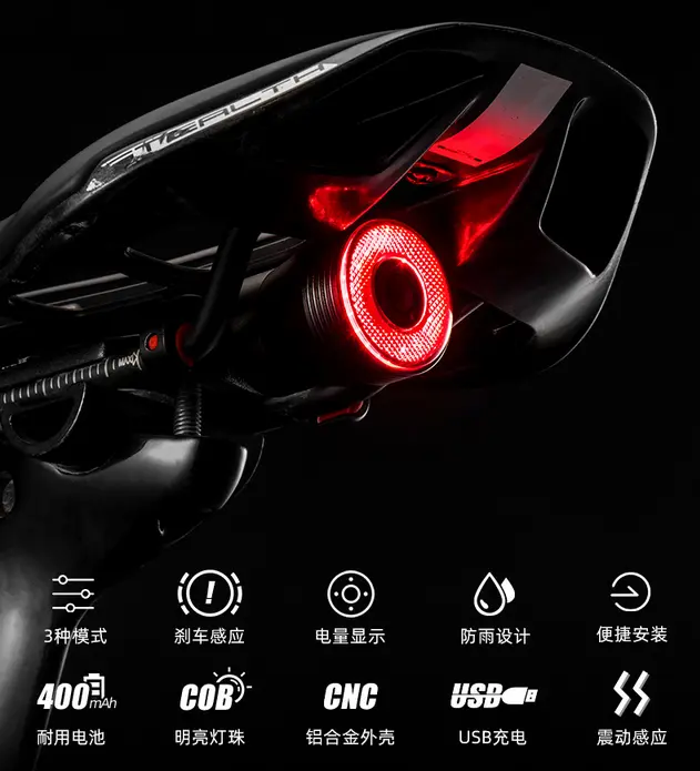 ROCKBROS Lampu Belakang Smart Bicycle Brake Light Sensor Q5 Original 1