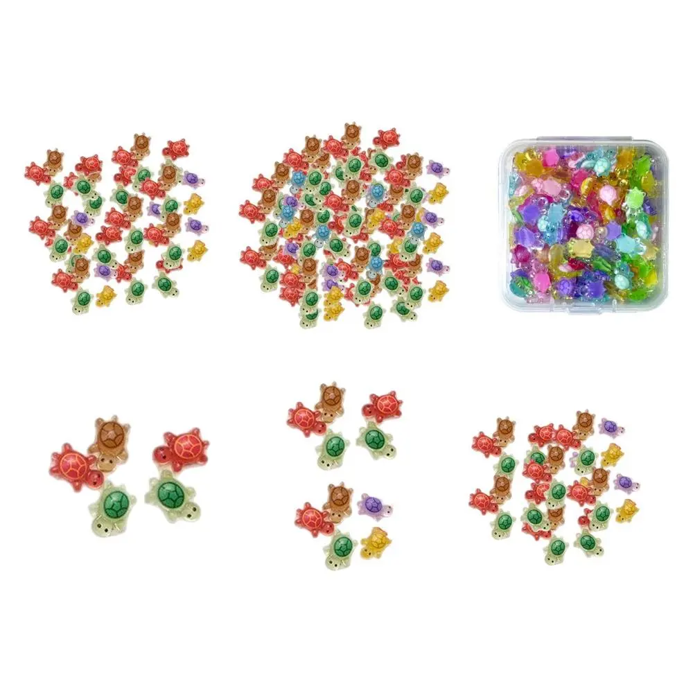 Cartoon Mini Turtle Nail Art Cute Miniatures Resin Turtles Resin Accessories