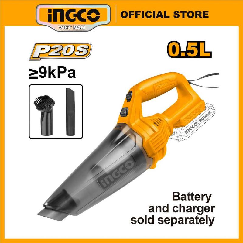 Thân máy hút bụi dùng pin ingco CVLI201261 dùng pin 20V giá rẻ dùng cho gia đình, văn phòng, xưởng và công trình Làm Sạch