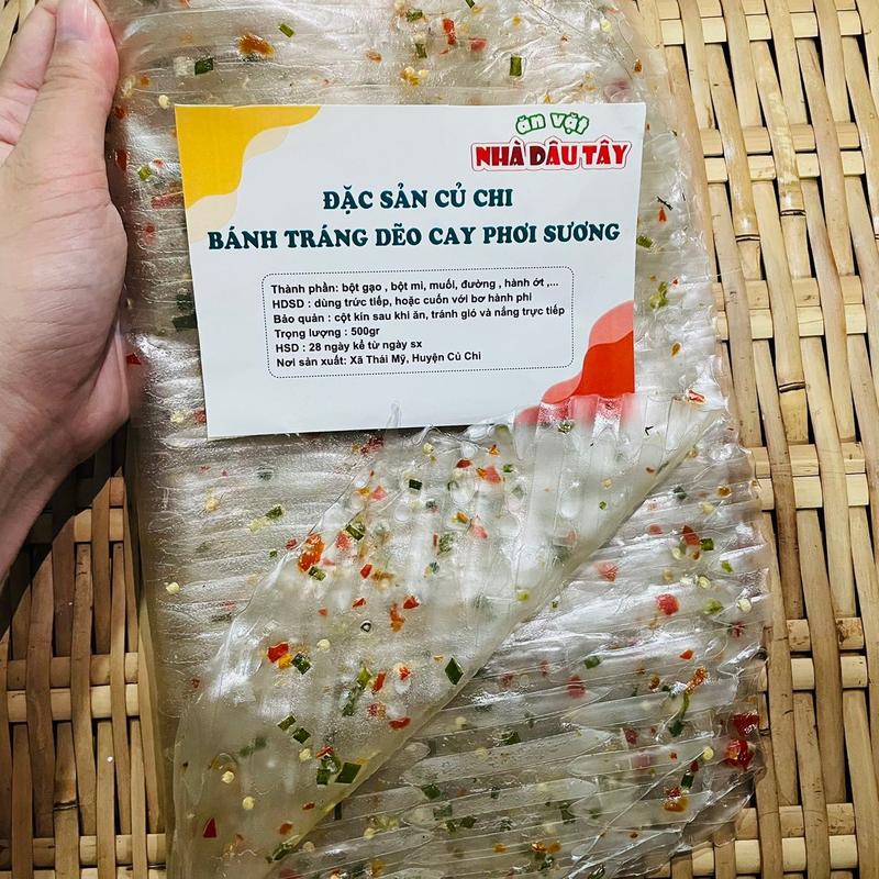 Bánh tráng dẻo cay phơi sương (1kg) Snack Ăn Vặt
