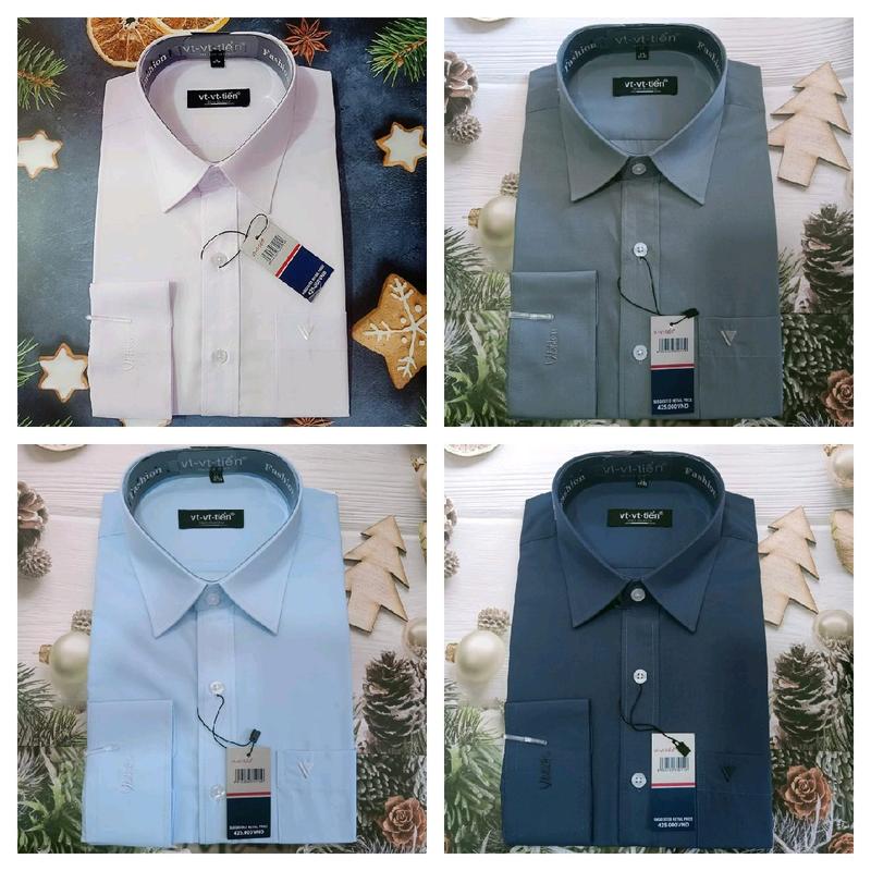 Áo TAY DÀI VT_VT_TIỂN phom xuông REGULAR. Sơ mi nam,lai bầu.Chất vải kate cao cấp(sản phẩm không phải VIỆT TIẾN) Menswear