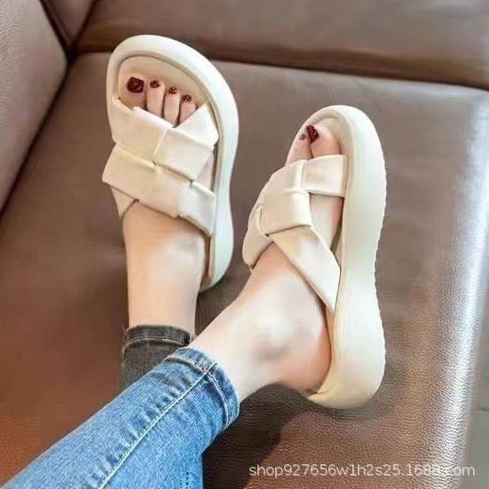 Dép Mùa Hè Cho Nữ, Thời Trang, Có Thể Đeo Ngoài Trời, Hàng Mới Về 2025, Dép Đế Dày, Dép Quai Đơn Cao Cấp Đế Bằng Cho Nữ 1