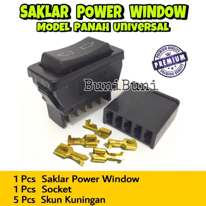 Saklar Power Window / Switch Power Window Jendela Mobil Universal Komplit Socket & Skun 0