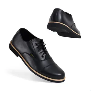 RIONZ X MONTANA BLACK - Sepatu Formal Pria Casual Kantoran Nikahan Kulit Syntetis Asli Original Pantofel Pria Resmi Tali Hitam Gaya Trendy Kasual Kantor Kuliah Pesta Nikah Kondangan Gereja Kerja PNS Guru Kekinian Terlaris Terbaru Murah Oxford Shoes