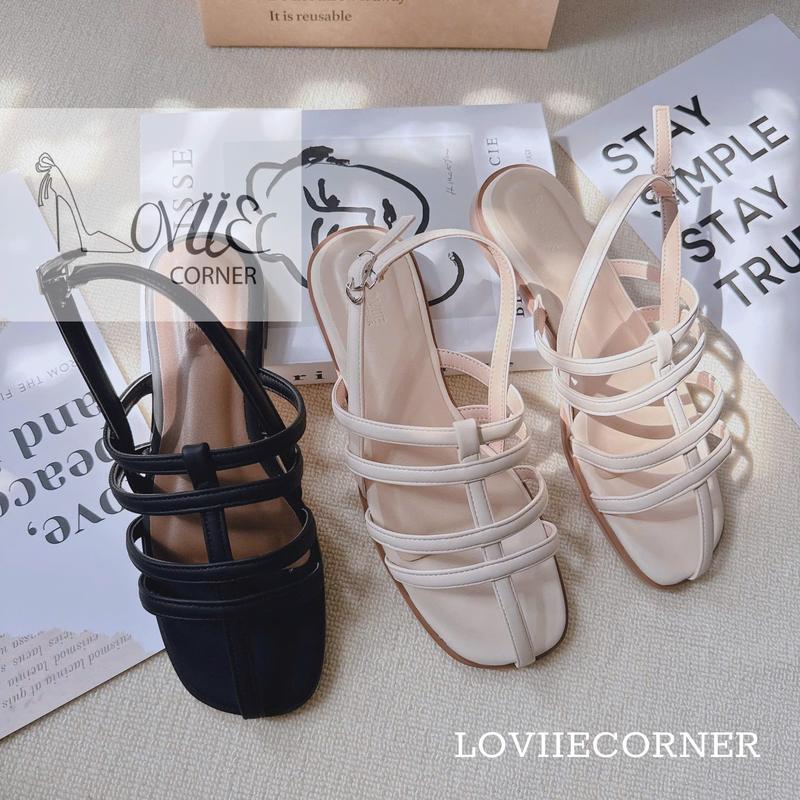 Product Introduction of LOVIIECORNER - SANDAL QUAI MẢNH NGANG PHỐI DỌC QUAI MẢNH ÔM CHÂN THIẾT KẾ ĐƠN GIẢN - GIÀY NỮ QUAI ĐAN RỌ HỞ HẬU CÀI CÓ KHÓA CÀI - S240609 sandal nữ Shoes DéP Jean 3