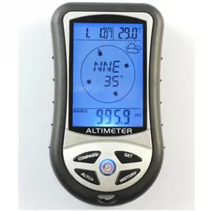 Mini 8 in1 LCD Digital Altimeter Barometer Thermo Compass Weather OTS
