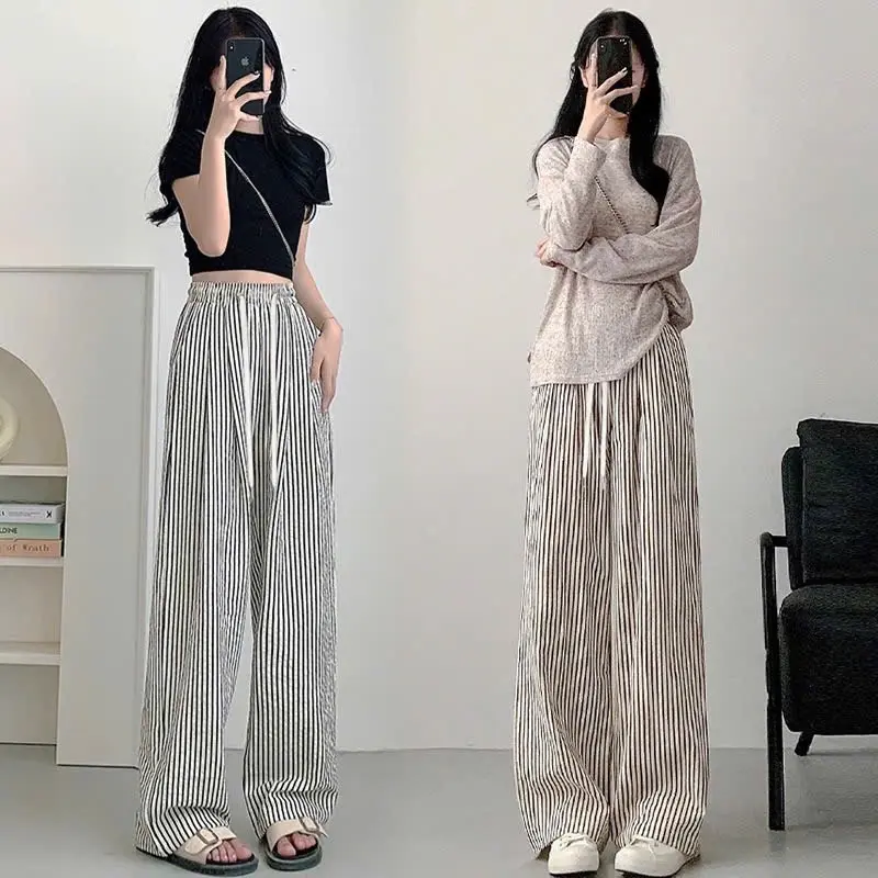 [DEAL MỞ BÁN] Combo 2 Quần Kẻ Sọc Nữ Ống Rộng Chất Liệu Đũi Cao Cấp Siêu Hot Hàng Nhà HaNa HÀNG ĐẸP TÚI ZIP