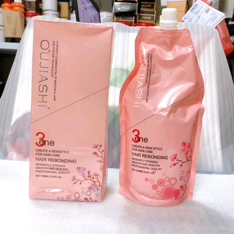 Thuốc Duỗi tóc Hoa anh đào dung tích 1000ml mùi thơm dùng 1 lần không cần dập định hình lần 2 Ép Side Nữ Nam