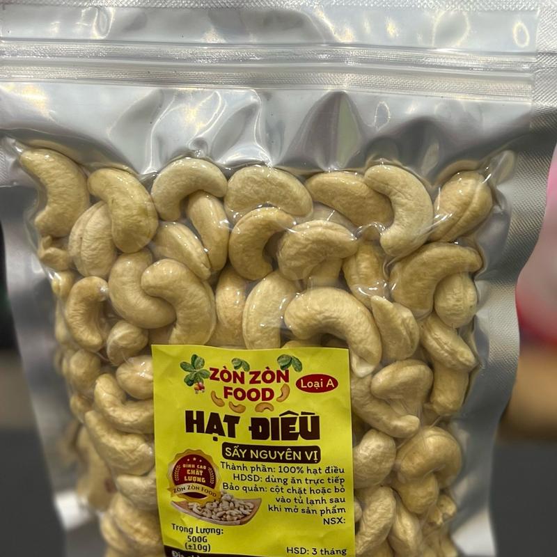 Hạt điều loại A sấy nguyên vị 500g .Food Nuts Snack Ăn Vặt Thức Ăn Sen 4