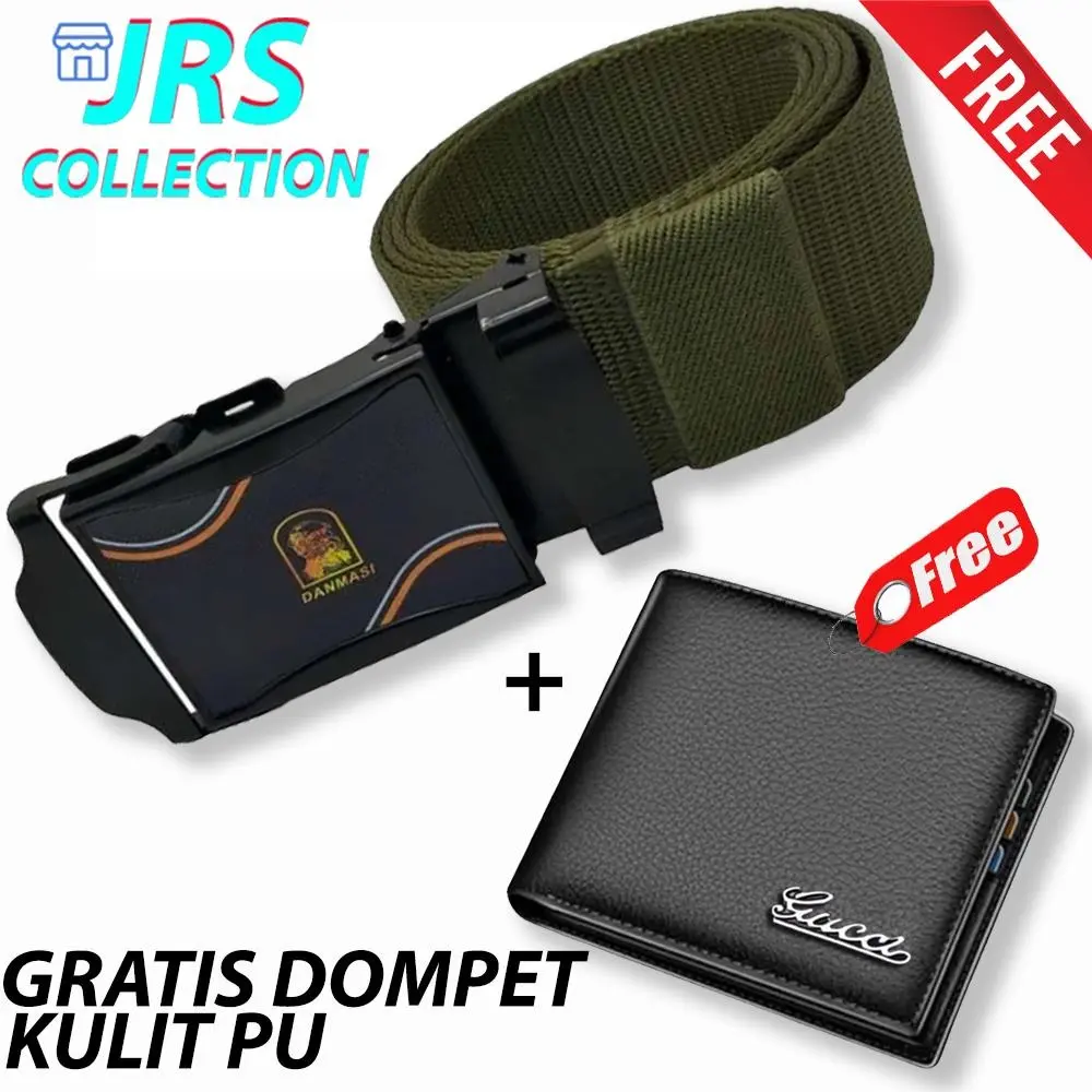 JRS SALE! BELI 1 GESPER GRATIS 1 DOMPET Gepser Pria/Sabuk Pria/Ikat Pinggang Pria Gesper Murah Gesper Kanvas Sabuk Pria Terbaru + Dompet