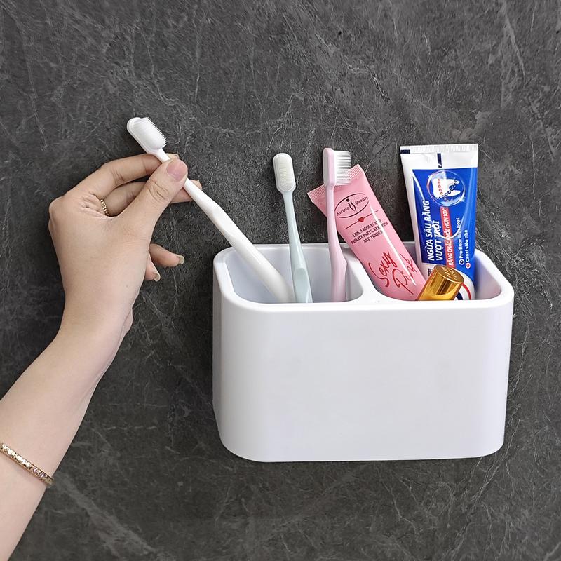 Kệ Nhà Tắm dán tường Hộp để bàn chải đánh răng đồ gia dụng đồ dùng phòng tắm 1
