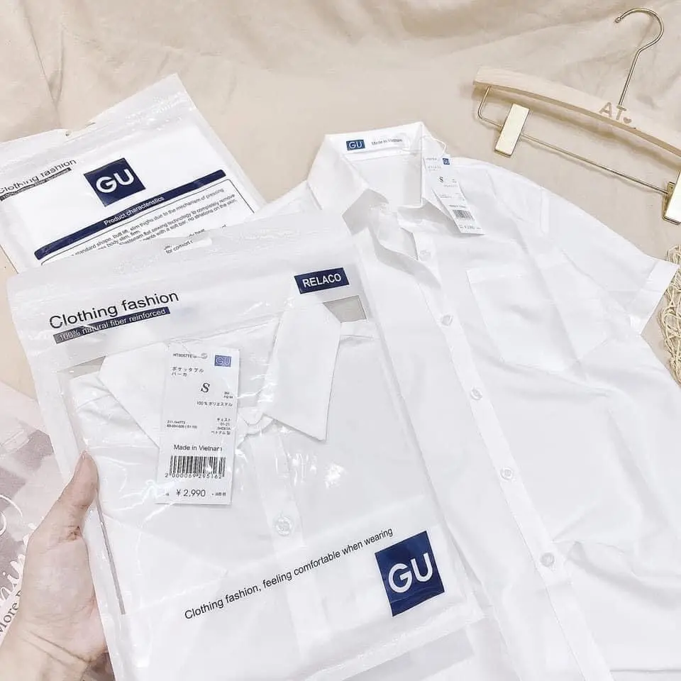 Áo sơ mi cộc tay GU 1 túi