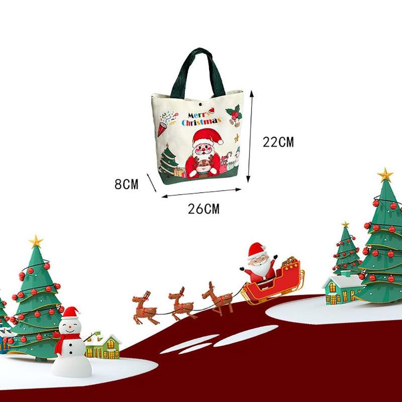Tutorial Bags 2025 Xmas Tote Bag Large Capacity ChristmasTree Santa Claus Crossbody Bag Reusable Christmas Gift Bags One Shoulder Handbag for Students 2