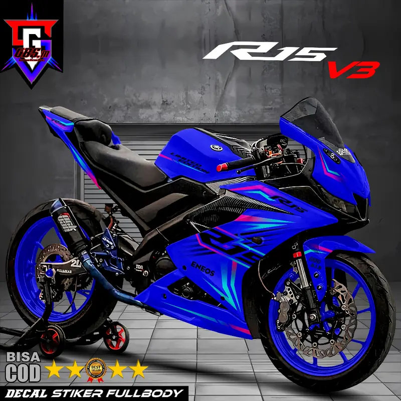 Decal R15 V3 Stiker Decal Motor R15 V3 Sticker Yamaha R15 V3 Fullbody 4