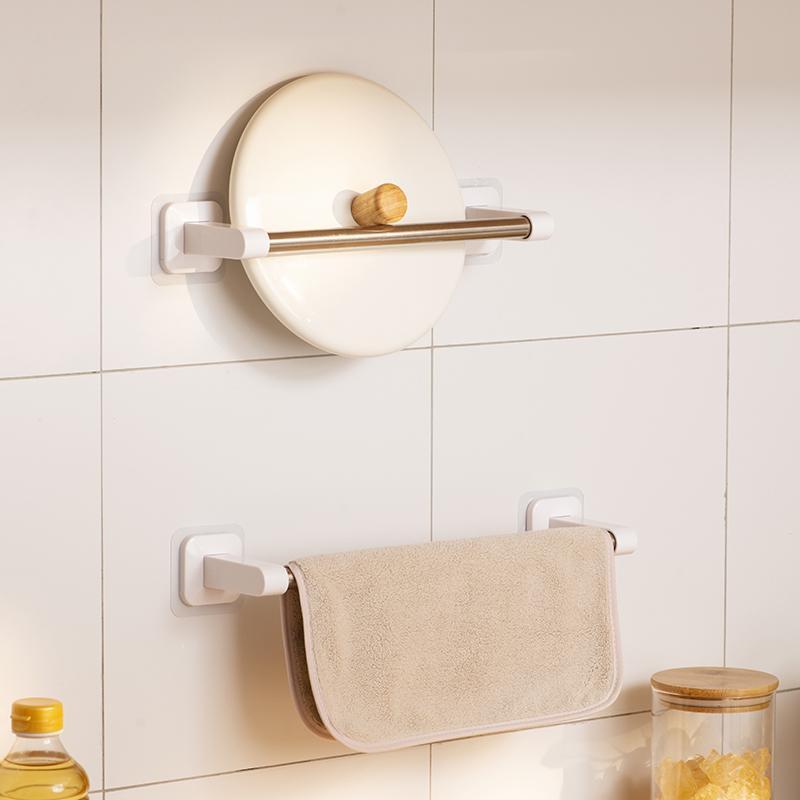 Kitchen Roll Holder, 1 Count Self Adhesive Wall Mounted Tissue Holder, Durable Storage Rack for Kitchen Bathroom, Home Organizer 3