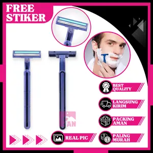 1PCS Alat Cukur Rambut Kumis Jenggot 2 Mata Pisau Cukuran Silet Bulu Ketiak Tajam Perawatan Manual Unisex A044