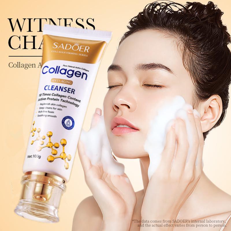  Sữa Rửa Mặt Chống Nhăn Chứa Collagen Chăm Sóc Da Chống Lão Hóa Dưỡng Ẩm Sữa Rửa Mặt Sữa Rửa Mặt Tạo Bọt Sản Phẩm Chăm Sóc Da 