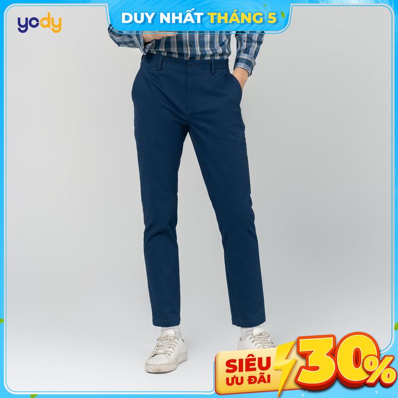 Quần Kaki Nam Dáng Ngắn Phối Túi QKM5027
