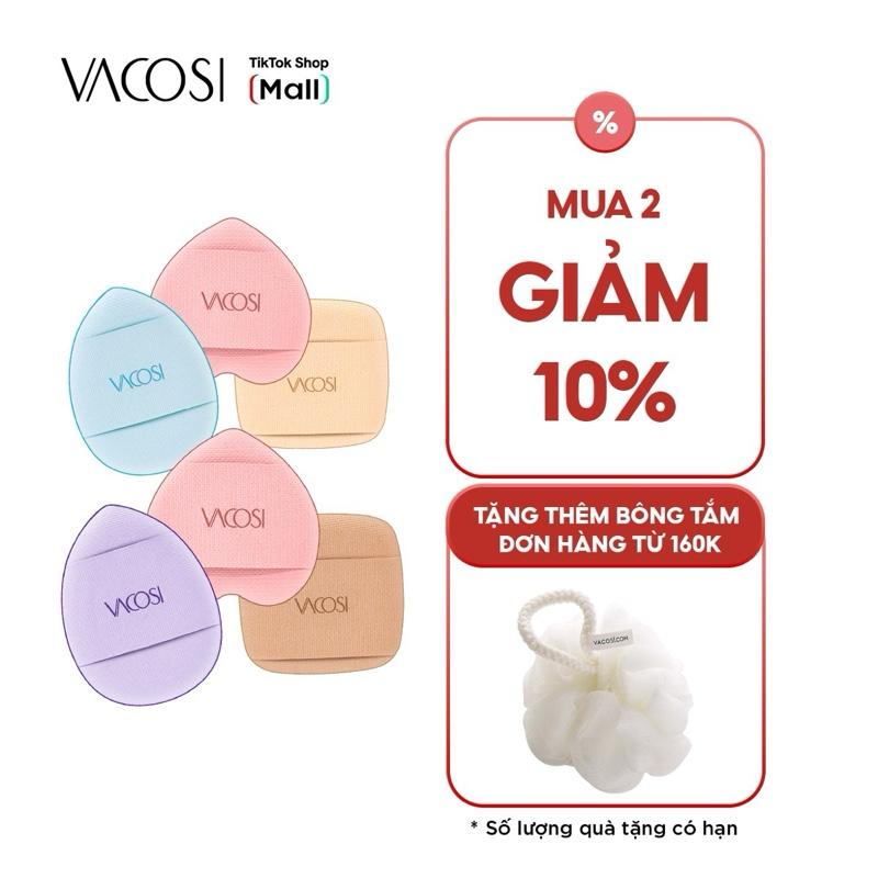 Set 3 bông mút mini xỏ ngón đáng yêu đùng che khuyết điểm và má hồng kem VACOSI TOP FINGER CUSHION COSMETIC - BP54 Mỹ Phẩm Trang Điểm Women Nữ