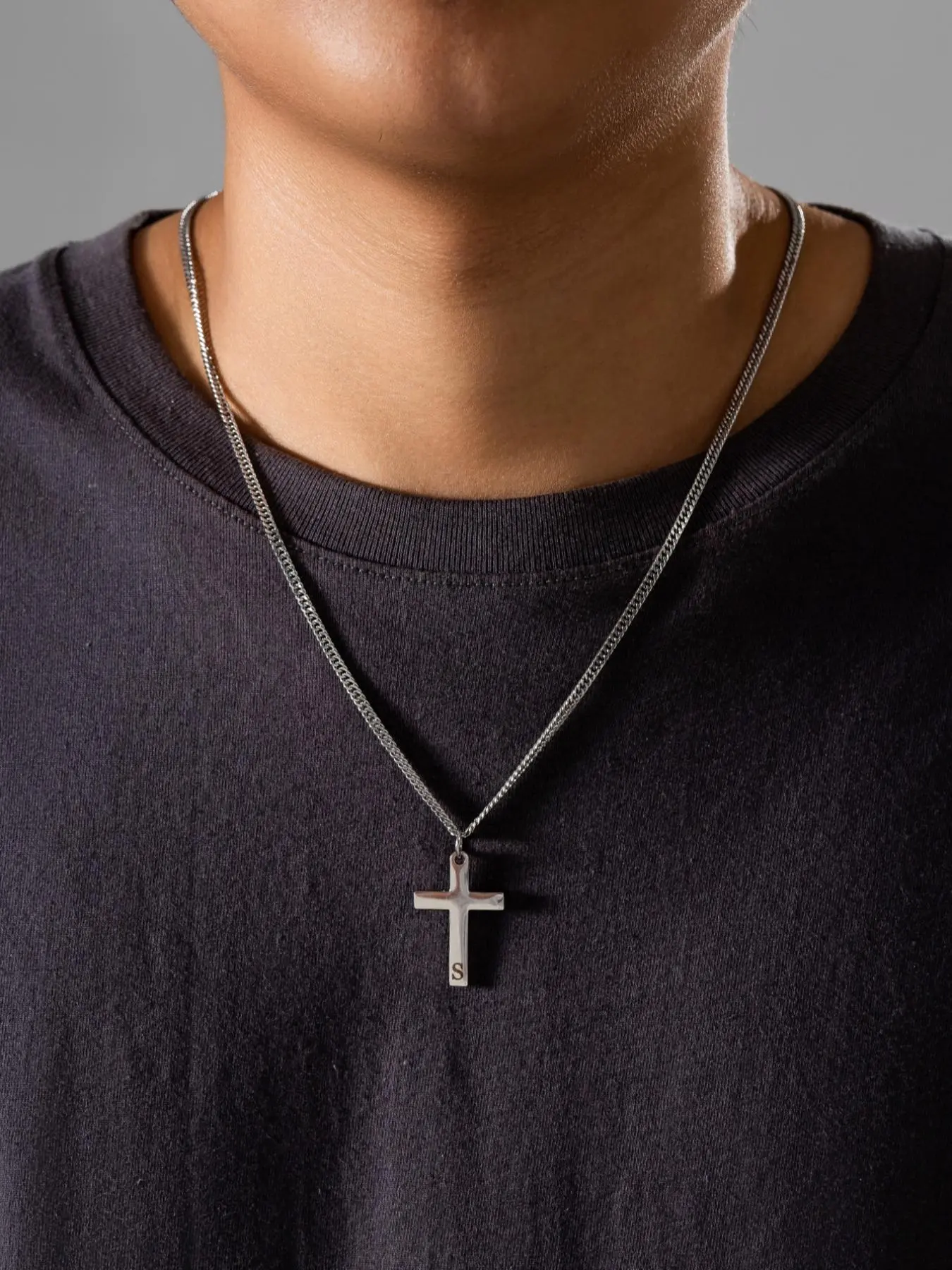 Cross Pendant Necklace for Men & Women, Fashion Jewelry for Party, Daily Clothing Decor, Trendy All-match & Exquisite Jewelry for Birthday Gift