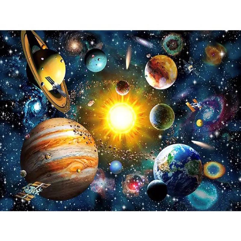 Bộ tranh đính đá 5D tự làm họa tiết hình cá heo 2 size 30*40cm 6