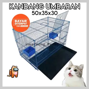 Kandang Besi Lipat 50x30x30 Kandang Burung Kenari Love Bird Kucing Hamster Kandang Kucing Cat Kandang umbaran