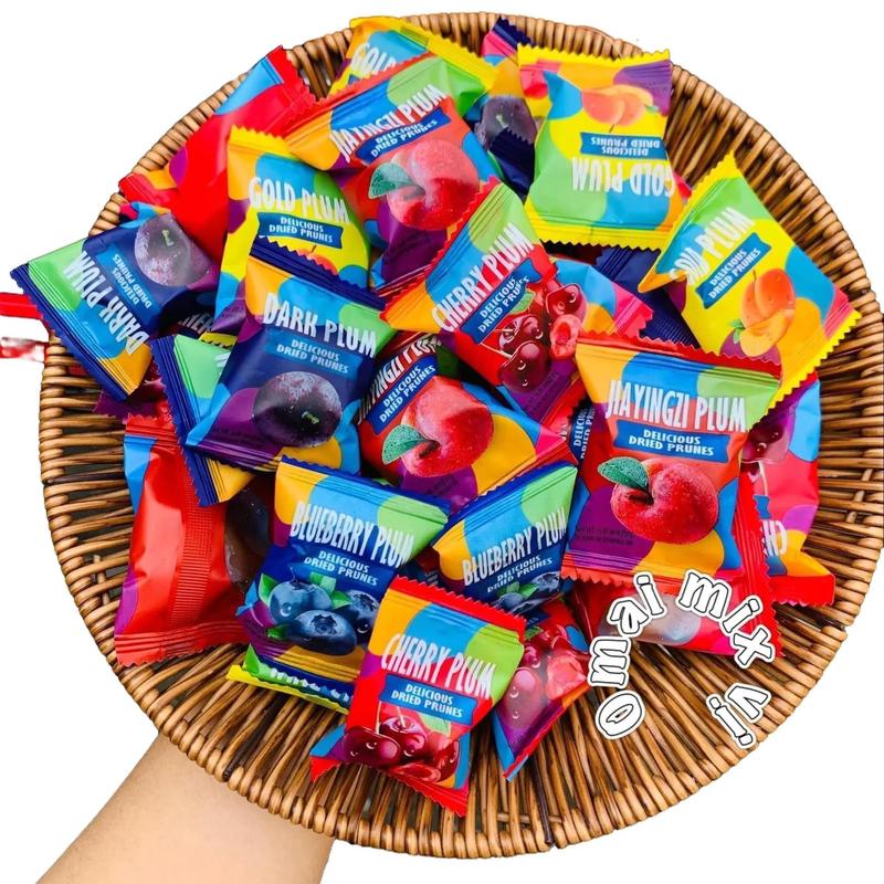 Ô mai xí muội mix nhiều loại trái cây Coloful Plum - 100g dùng thử Chua Snack Ăn Vặt Food Cay