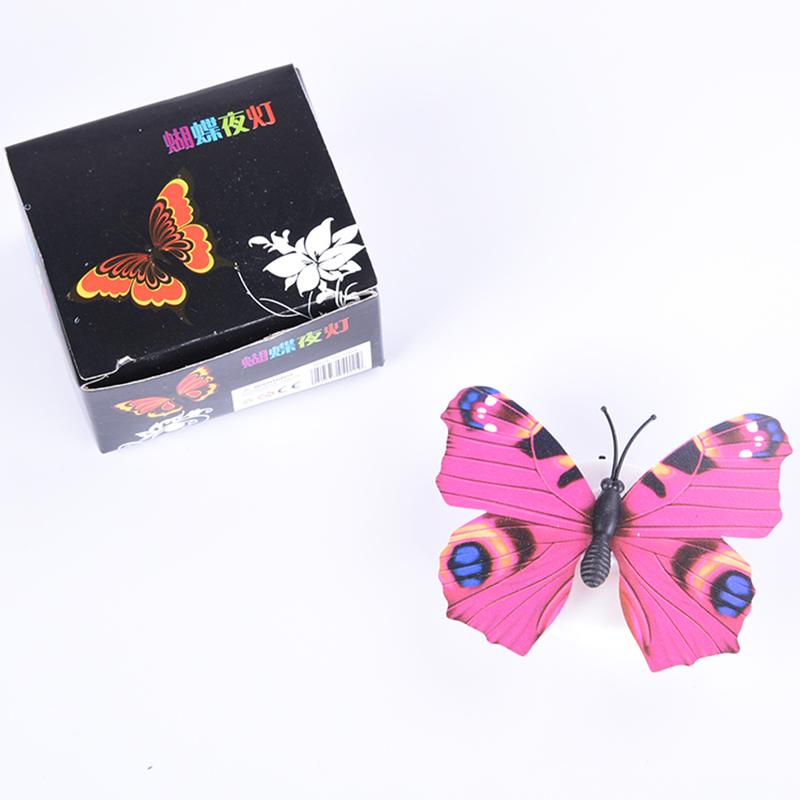 Product Introduction of 1pcs/3pcs/5pcs/10pcs Random Three-dimensional Small Butterfly Night Light Colorful Small Night Light Butterfly Shaped LED Light 26
