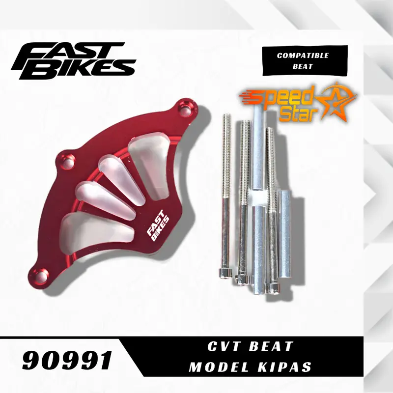 Cover CVT Tutup Pelindung Mesin CVT Model Kipas 90991 Full CNC Honda Beat Scoopy Vario 2