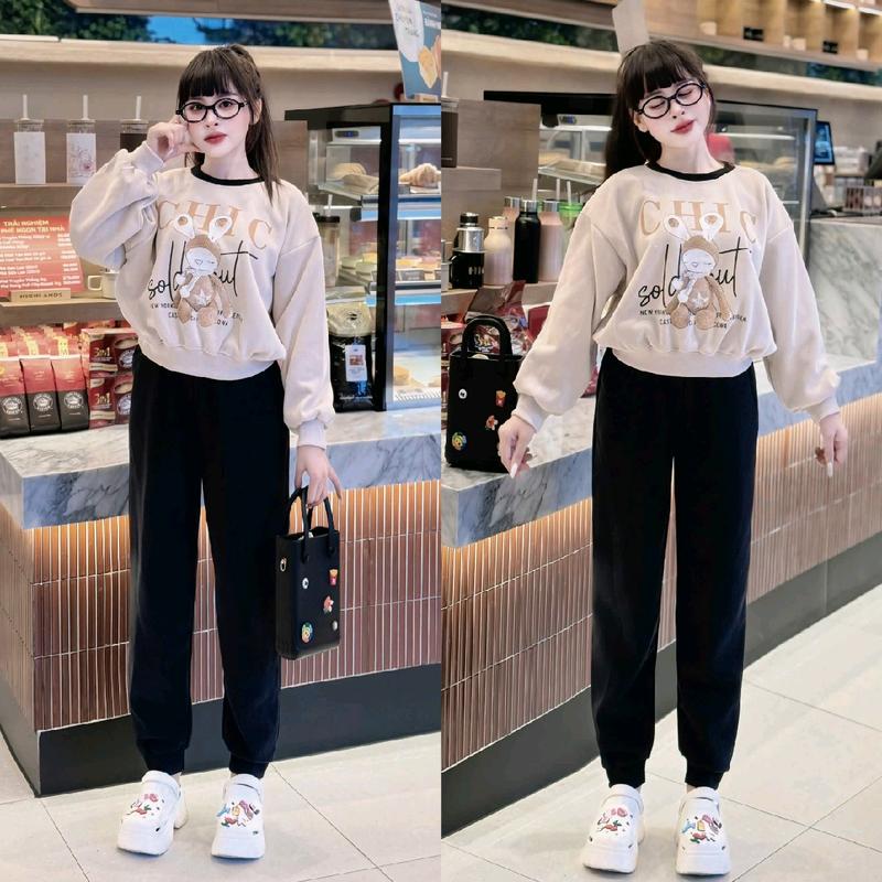 Set Bộ Quần Áo Form Vừa Freesize 40-60kg , Hoạ Tiết Hình Thỏ CHIC Cho Nữ, Chất Liệu Nỉ 2 Da, Top Women, Set Đồ Nữ Đẹp, Bộ Nỉ Thu Đông Nữ, Set Đồ Nữ Mùa Đông 4