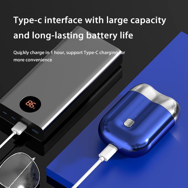 Product Introduction of Those Mini Shaver On-the-Go, Portable Alloy Electric Shaver for Men, Cordless Travel Shaver, Dry Shaver, USB Rechargeable Electric Razor, Ipx7 Waterproof, Easy Cleaning, Battery Indicator Facial Silky 13