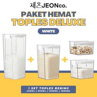 [COD] PAKET COMBO TOPLES Plastik Kotak Bening Kontainer Snack Kedap Udara Food Storage Termurah 3
