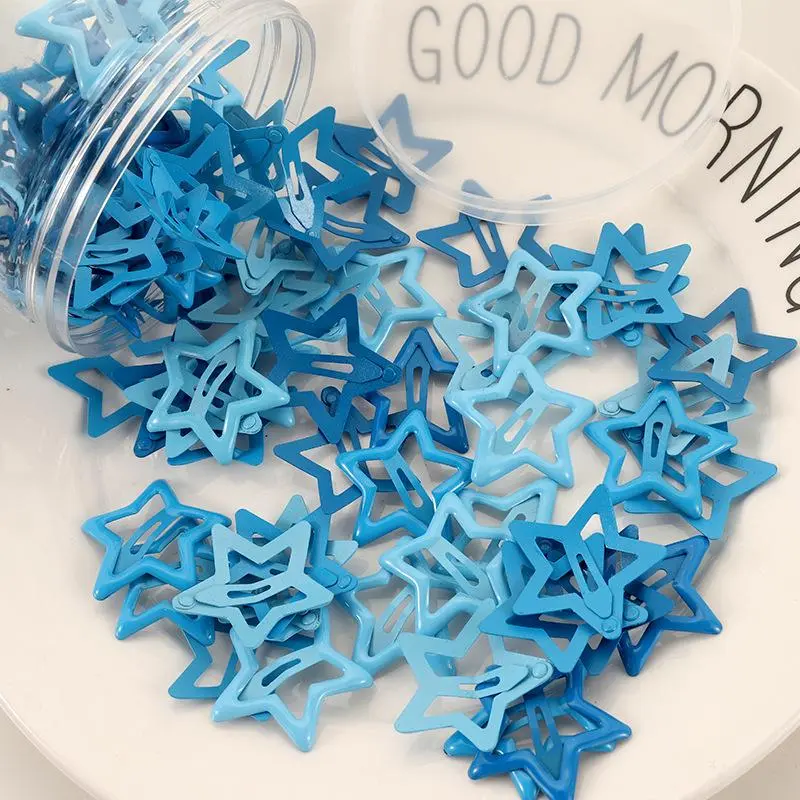 2/6/10pcs Candy Colored Star Hair Clip Sweet Girls Hairpin Barrettes BB Side Clips Hair Accessories