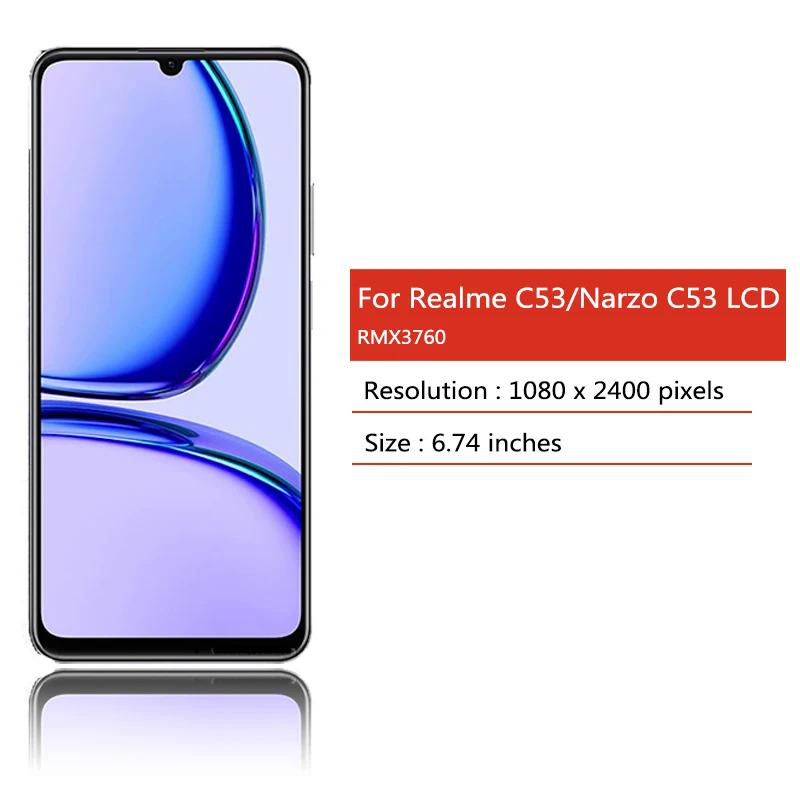 Product Introduction of 6.74 "AAA Quality For Oppo Realme Narzo N53 RMX3761 LCD Display Touch Screen Assembly Digitizer For Realme C53 RMX3760 Display 9