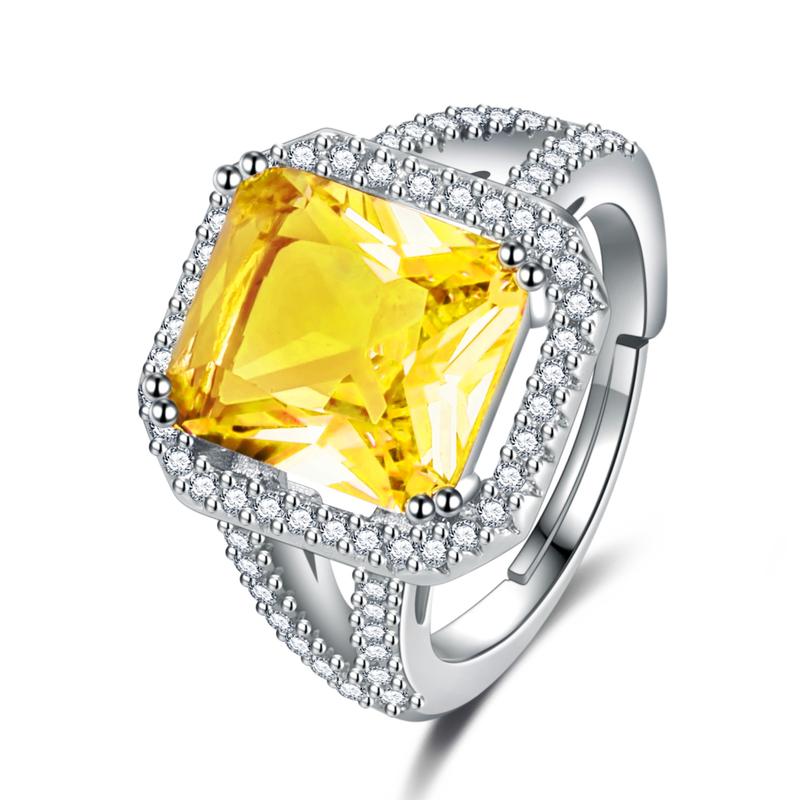 Product Introduction of Tik Tok Live Stream Rectangular Diamond Colored Gems Eardrops Stud Earrings Ring Hot Sale Square Pink Yellow Diamond Crystal Jewelry Suit sakuya  keychain gantungan  kunci bus  stop ganesha  keychain sonny  angel 9