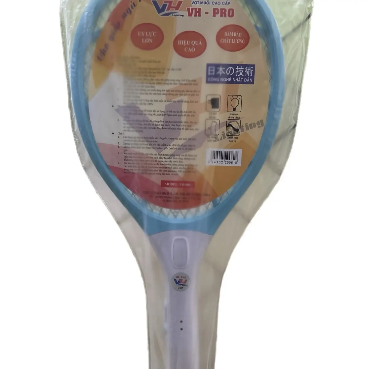 Vợt muỗi VH Pro có đèn led thu hút muỗi , có màn lưới chống giật
