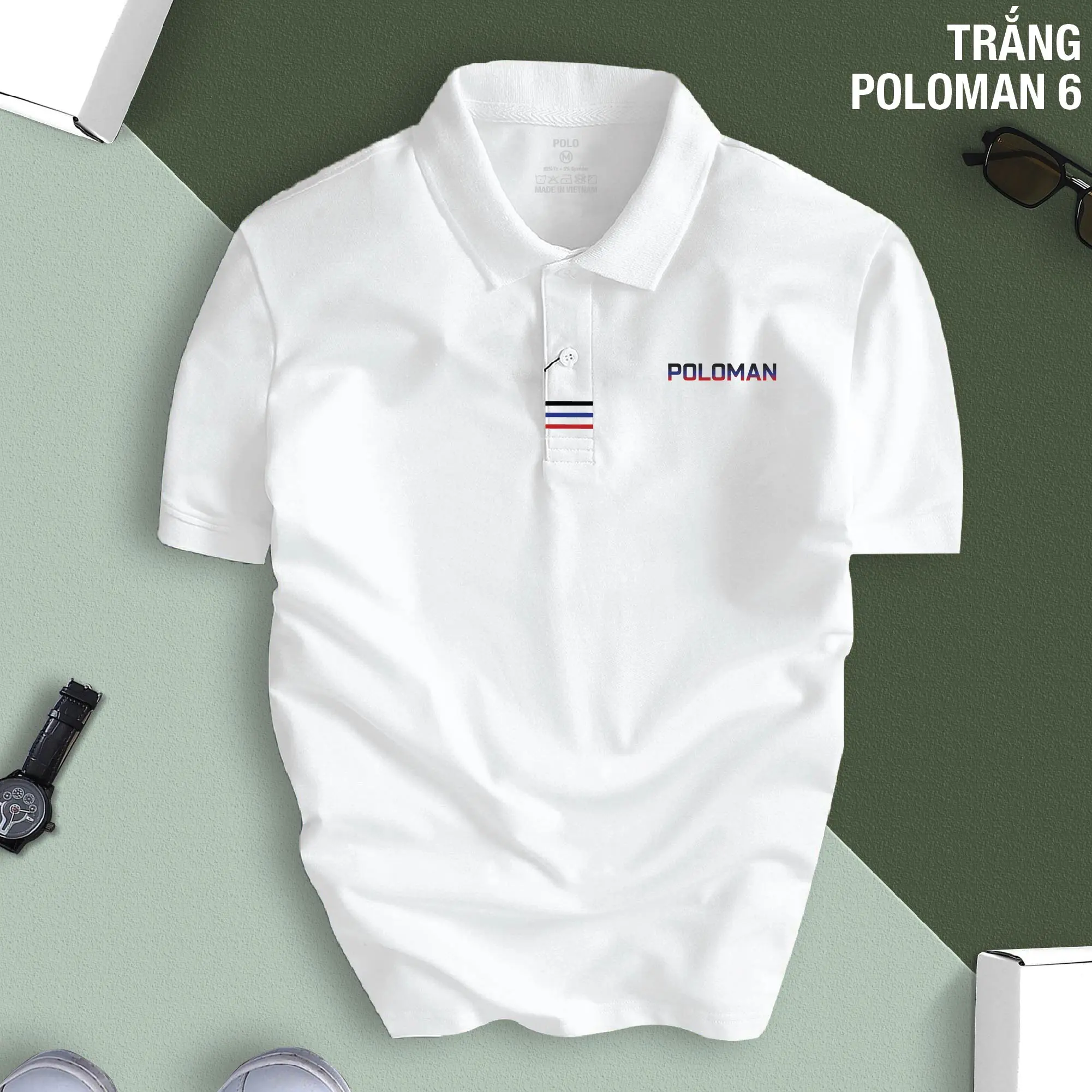 Áo thun POLOMAN 6 PHIÊN BẢN MỚI vải cá sấu sang trọng, lịch lãm, thoáng mát - FREESHIP Extra Menswear Top Ngắn Tay Có Cổ Cotton Shirt Jean