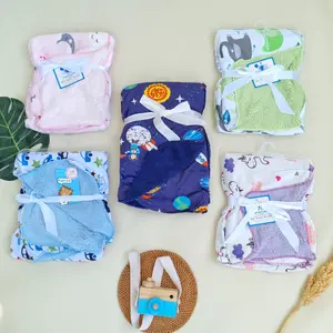 Selimut bayi Double flecee animal tanpa topi selimut bayi baru lahir Perlengkapan