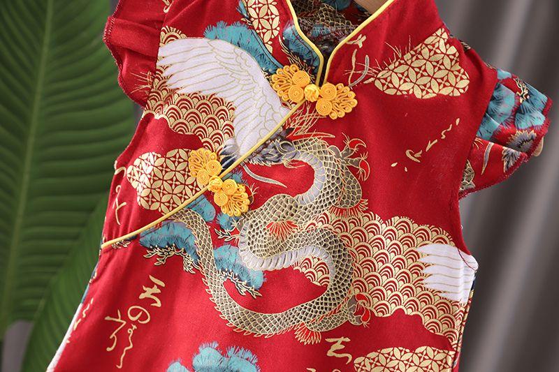 Product Introduction of Váy sườn xám nữ Phong Cách Trung Quốc được cải thiện, Thích hợp cho mùa hè, đi catwalk, váy Tang cho bé gái Nhỏ Váy trẻ em, nữ cao cấp, năm 2023 13